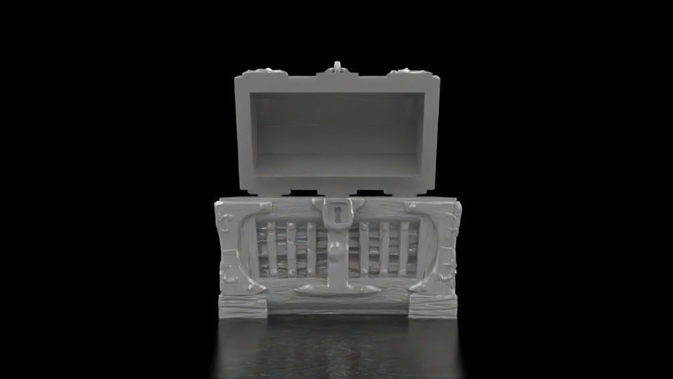 Wood Treasure Box Dice Box Pattern  3D print model_8