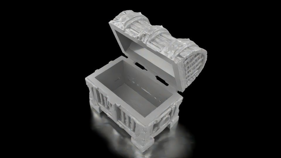Wood Treasure Box Dice Box Pattern  3D print model_11