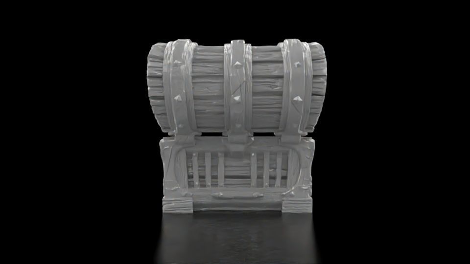 Wood Treasure Box Dice Box Pattern  3D print model_4