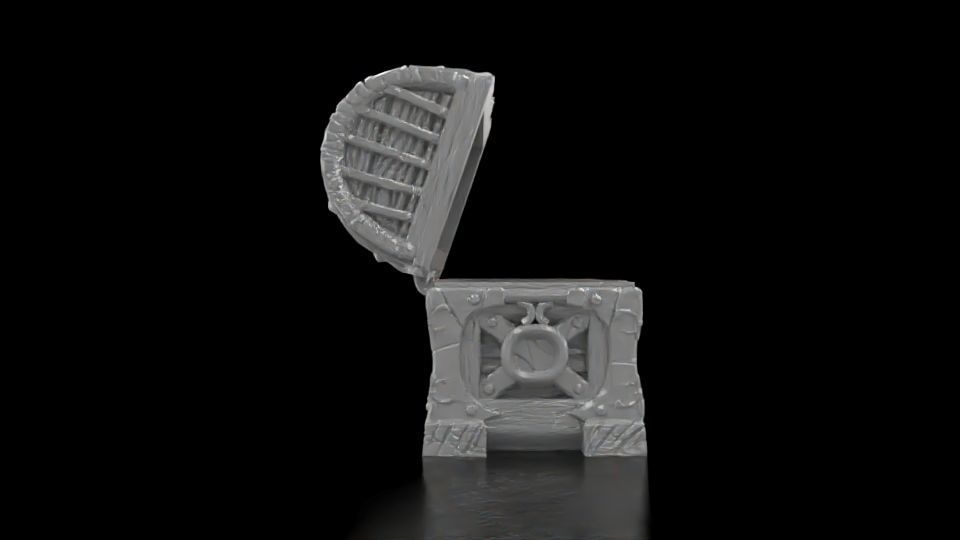Wood Treasure Box Dice Box Pattern  3D print model_9