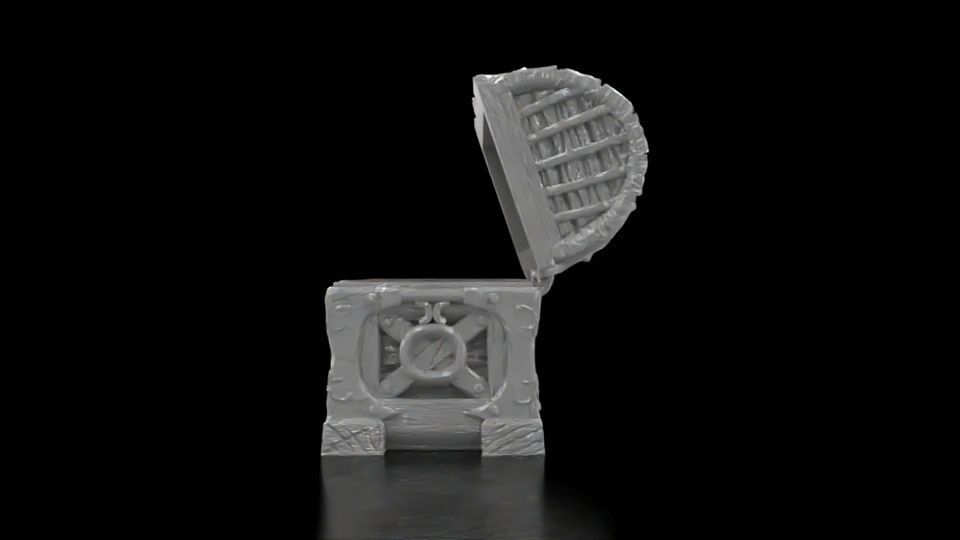 Wood Treasure Box Dice Box Pattern  3D print model_13