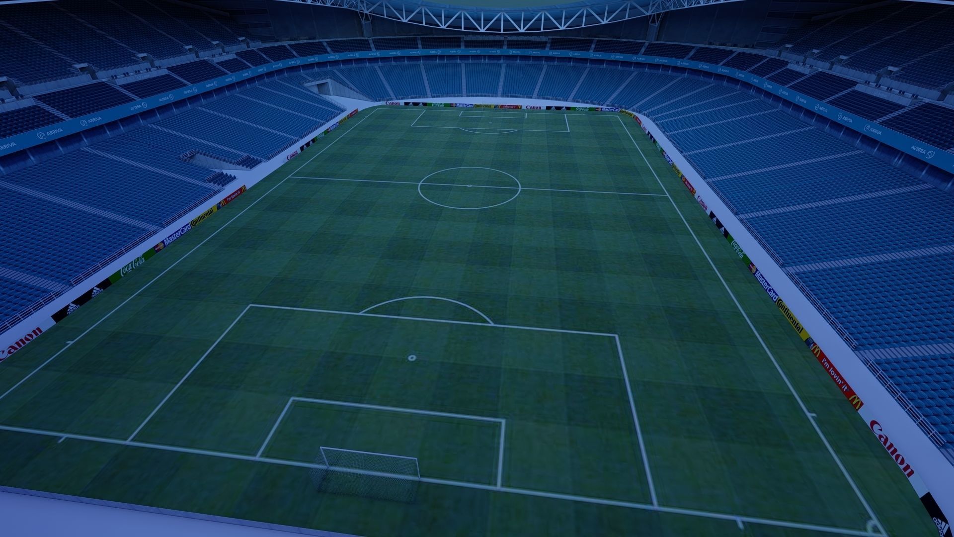 Stadium 3D model soccer football with seats design Low-poly 3D model_9