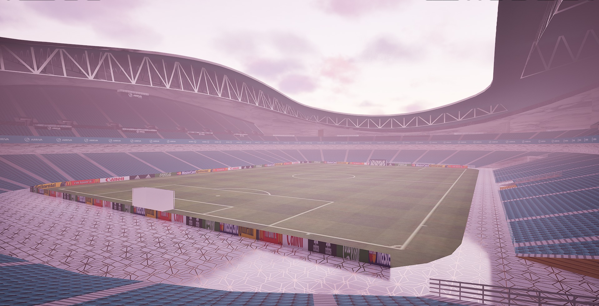 Stadium 3D model soccer football with seats design Low-poly 3D model_20