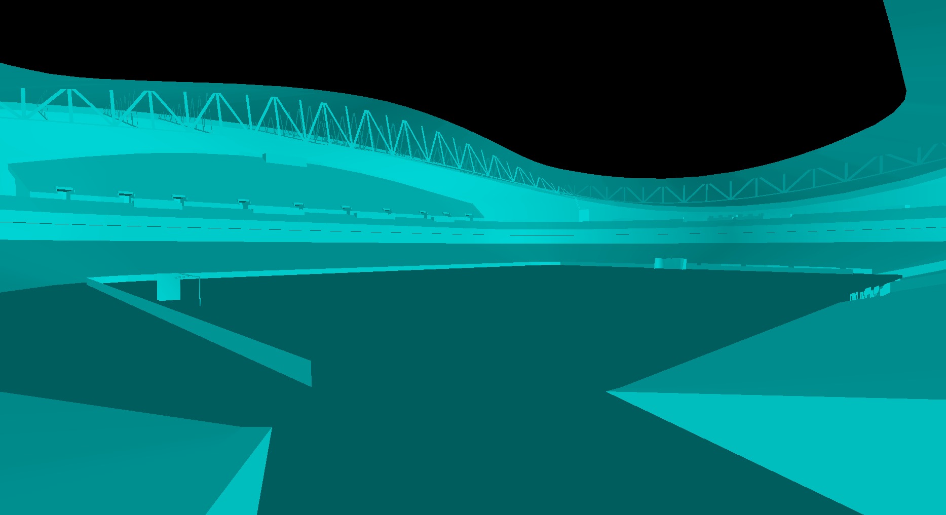 Stadium 3D model soccer football with seats design Low-poly 3D model_6