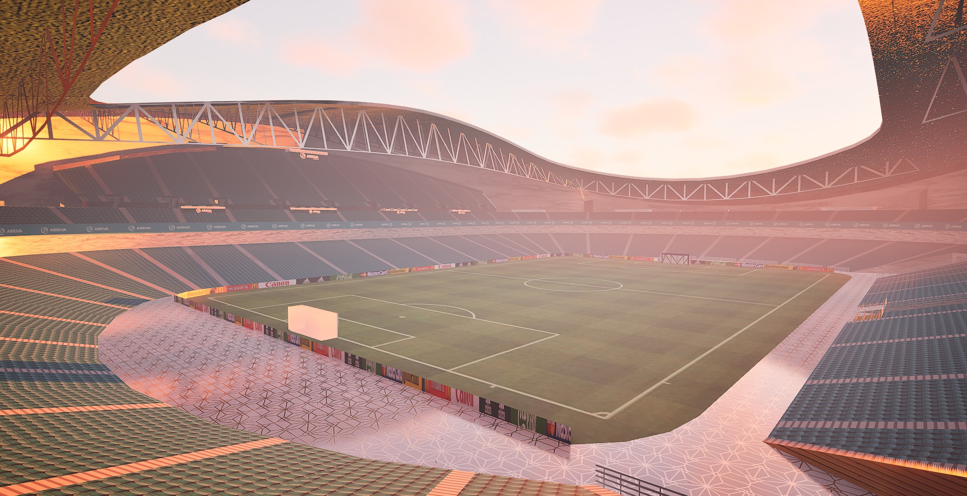 Stadium 3D model soccer football with seats design Low-poly 3D model_19