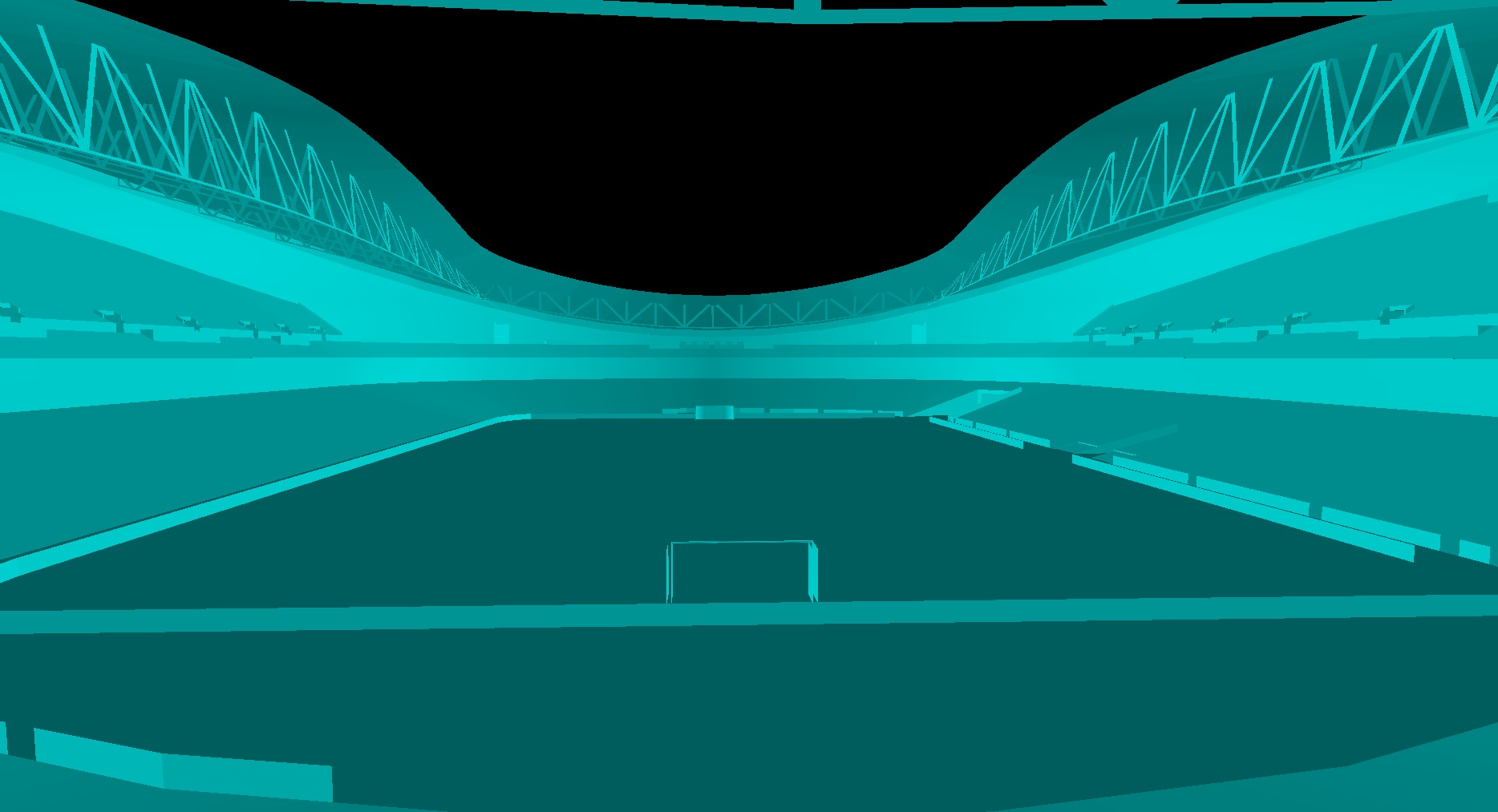 Stadium 3D model soccer football with seats design Low-poly 3D model_23