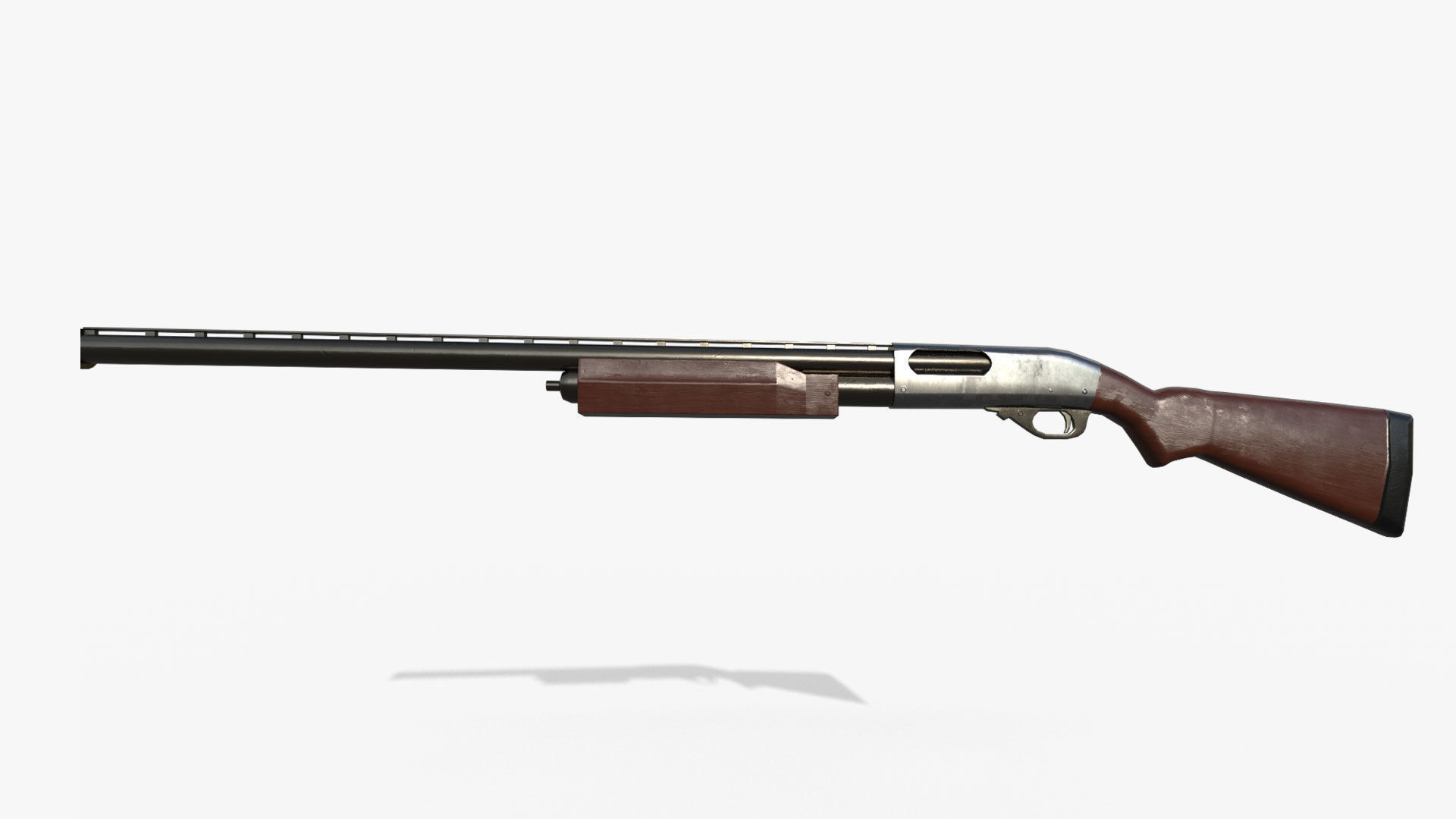 Shotgun Remington 870 Low-poly 3D model_2