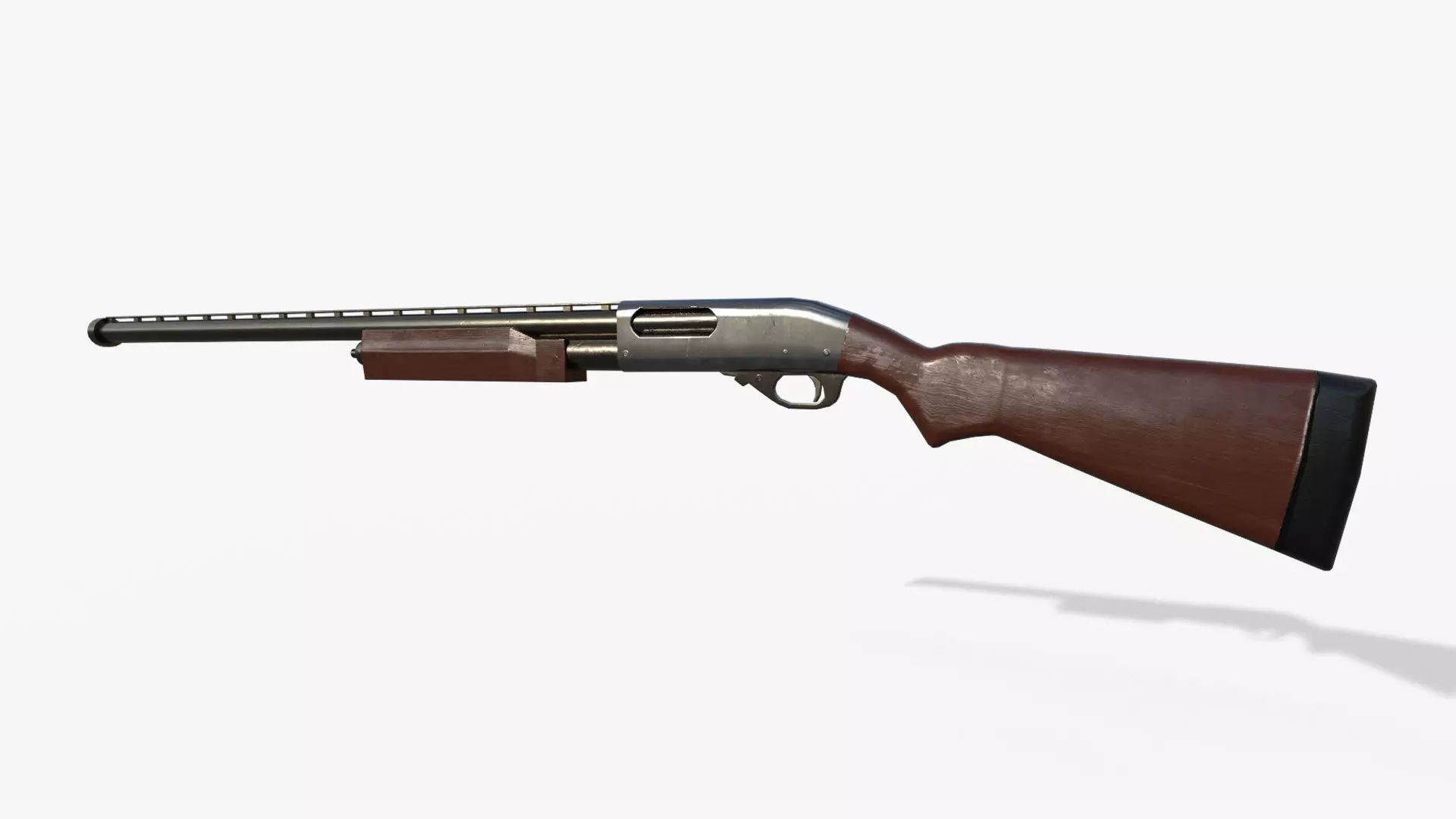 Shotgun Remington 870 Low-poly 3D model_0