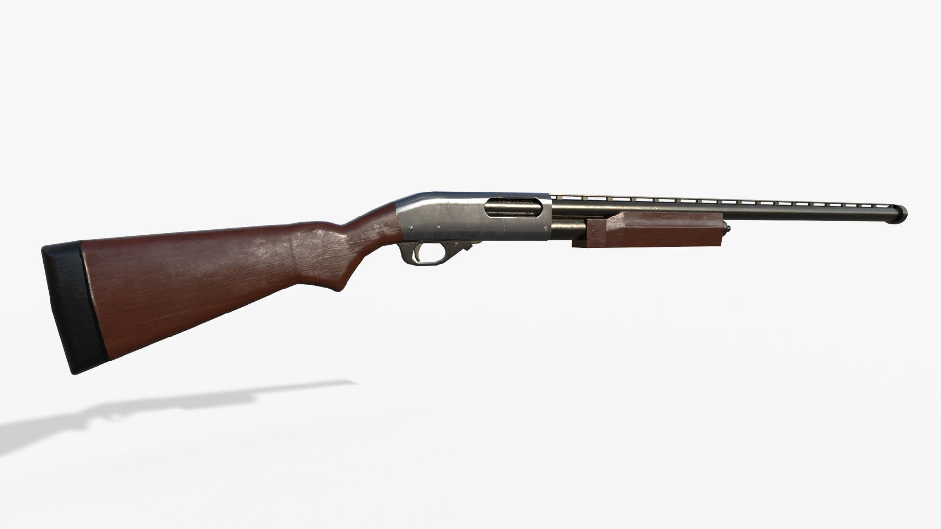 Shotgun Remington 870 Low-poly 3D model_4