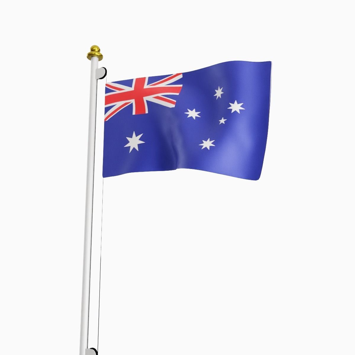 Flag of the Australia Low-poly 3D model_5