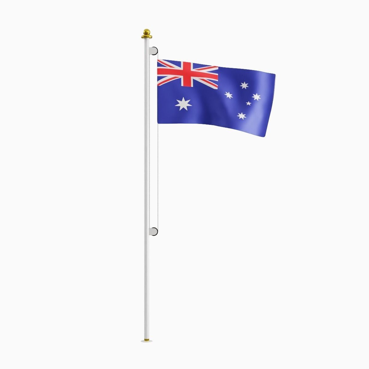Flag of the Australia Low-poly 3D model_3