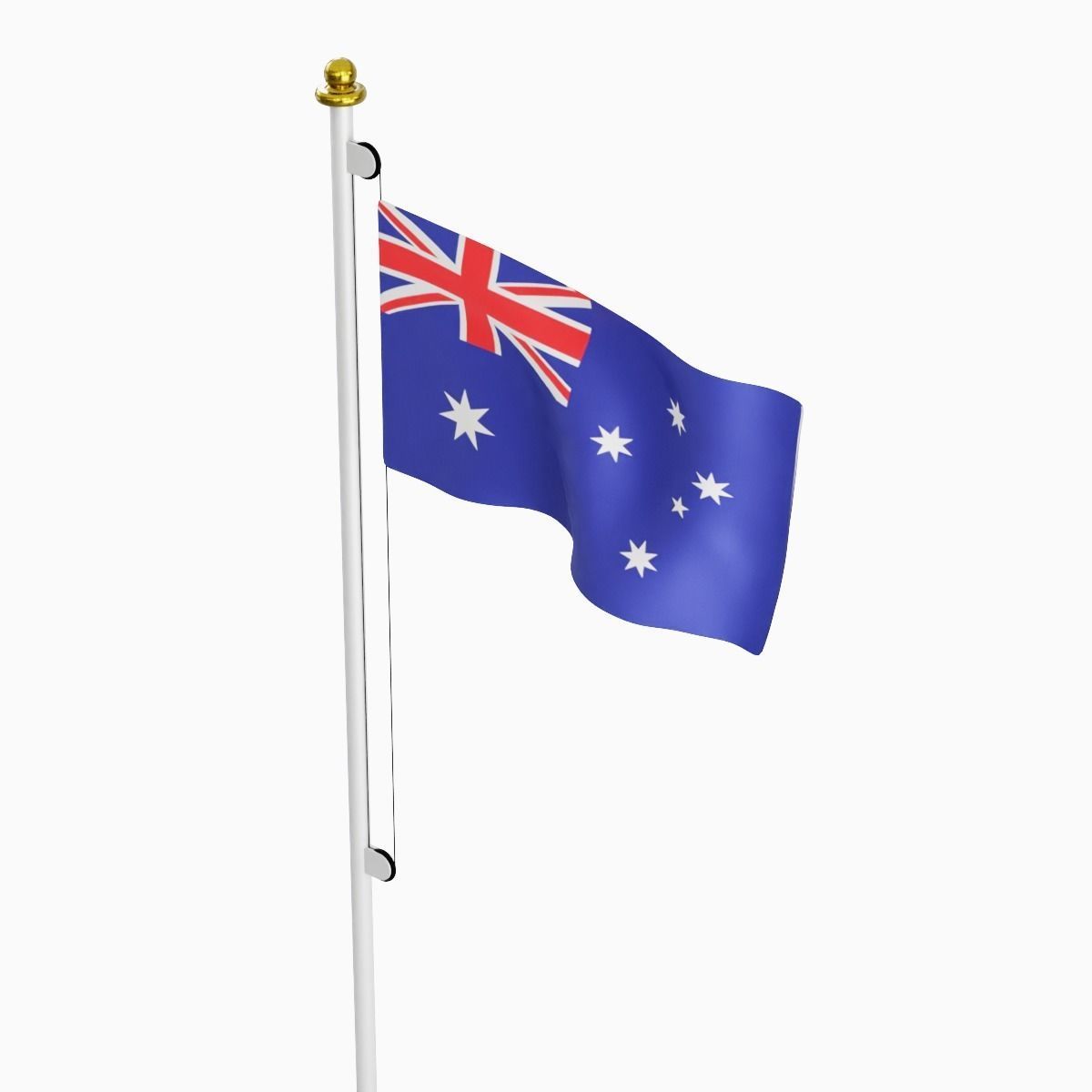 Flag of the Australia Low-poly 3D model_2