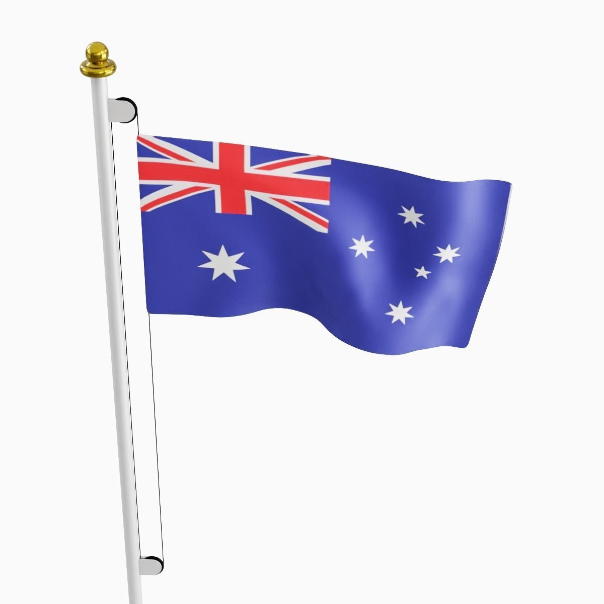 Flag of the Australia Low-poly 3D model_4