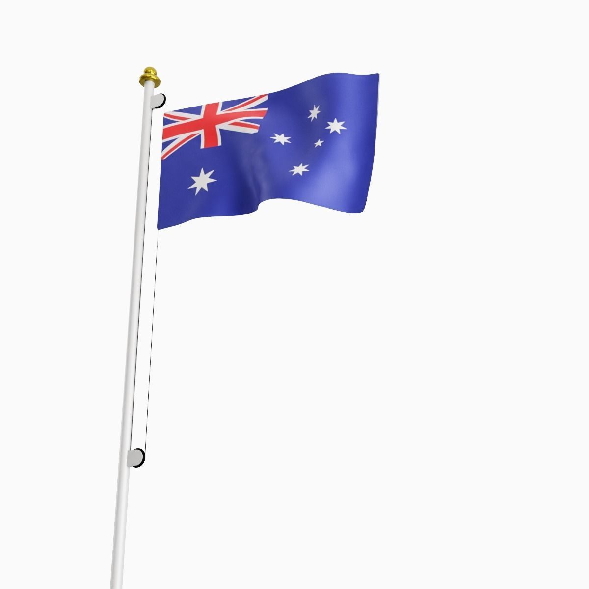 Flag of the Australia Low-poly 3D model_6