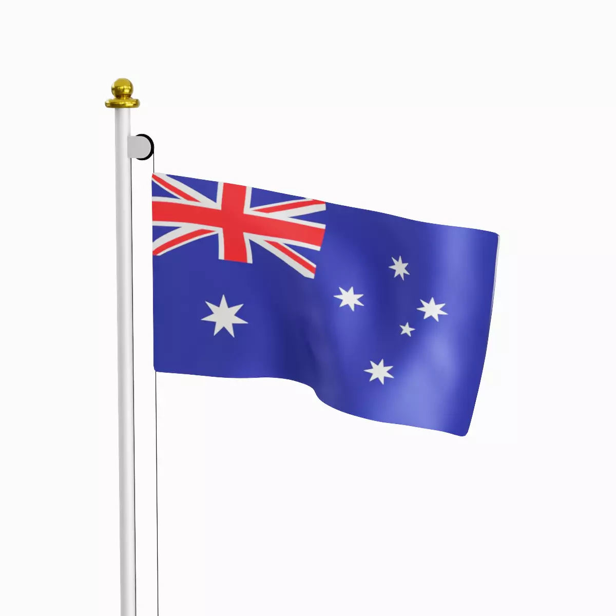 Flag of the Australia Low-poly 3D model_0