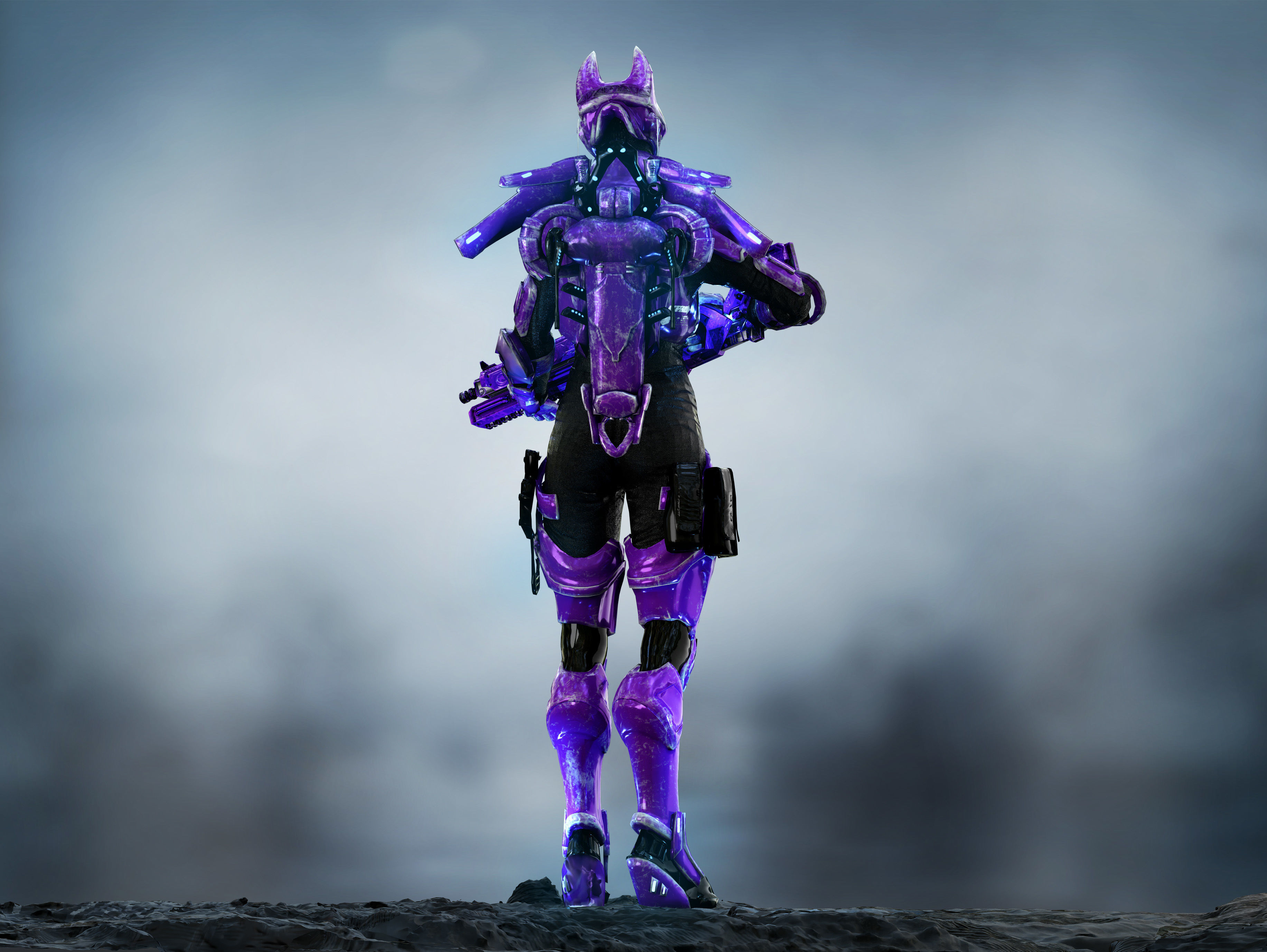 Sci Fi Navy Seal Low-poly 3D model_4