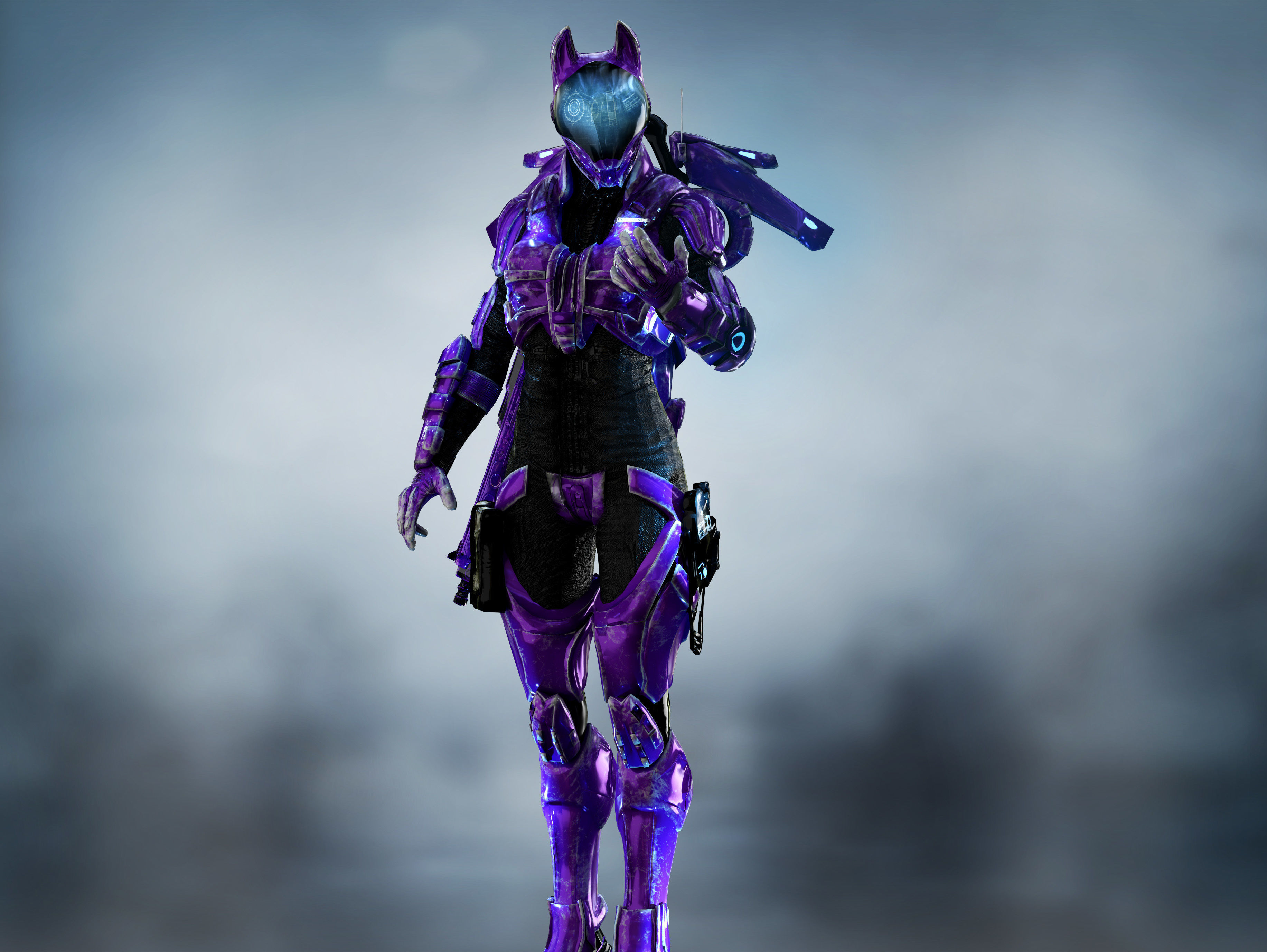 Sci Fi Navy Seal Low-poly 3D model_3