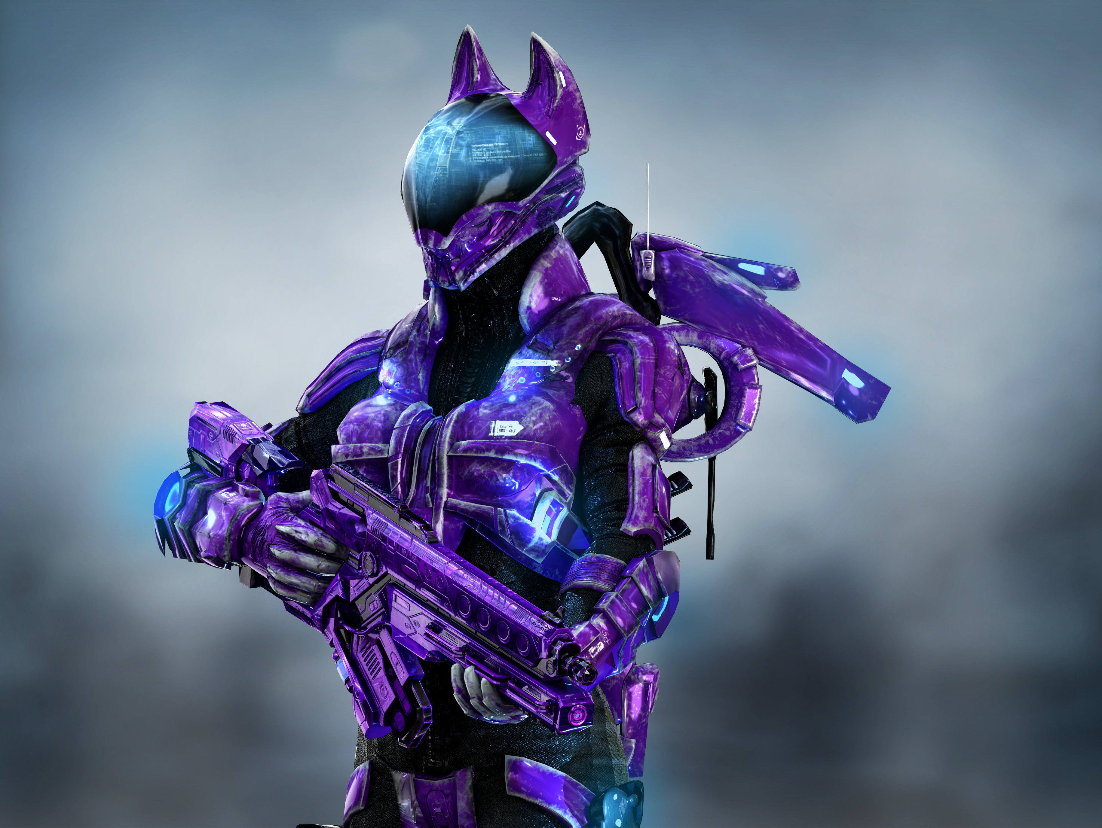 Sci Fi Navy Seal Low-poly 3D model_7