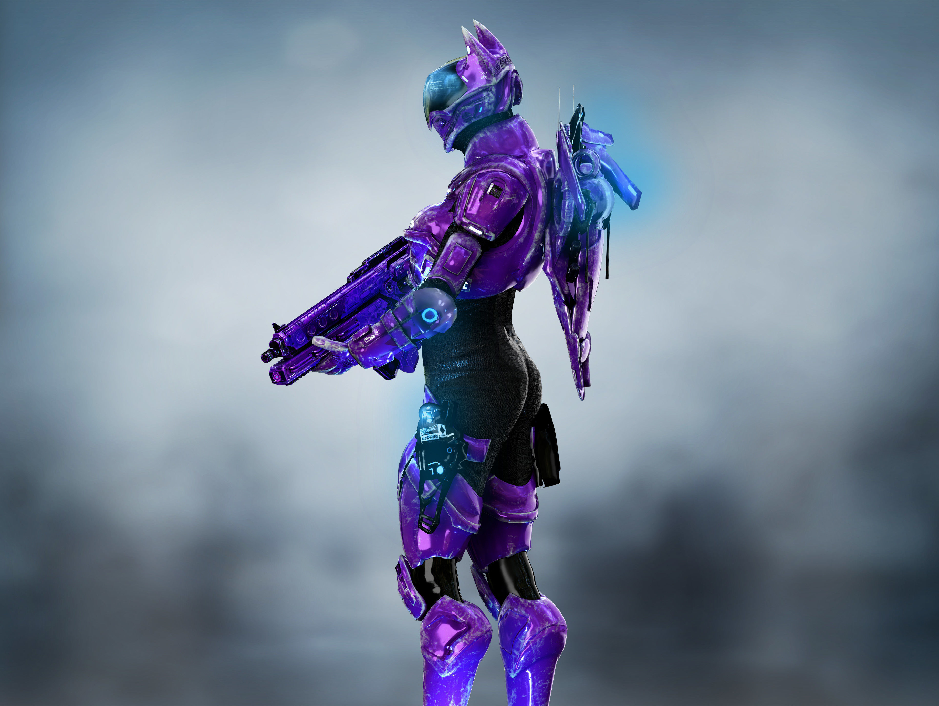 Sci Fi Navy Seal Low-poly 3D model_6