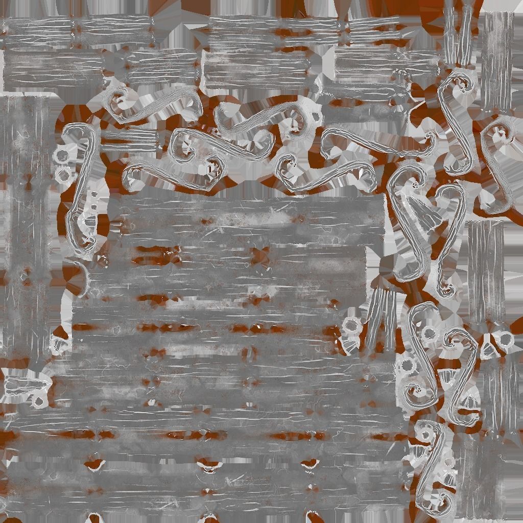 Wooden beams planks floor and balcony pack Low-poly 3D model_11