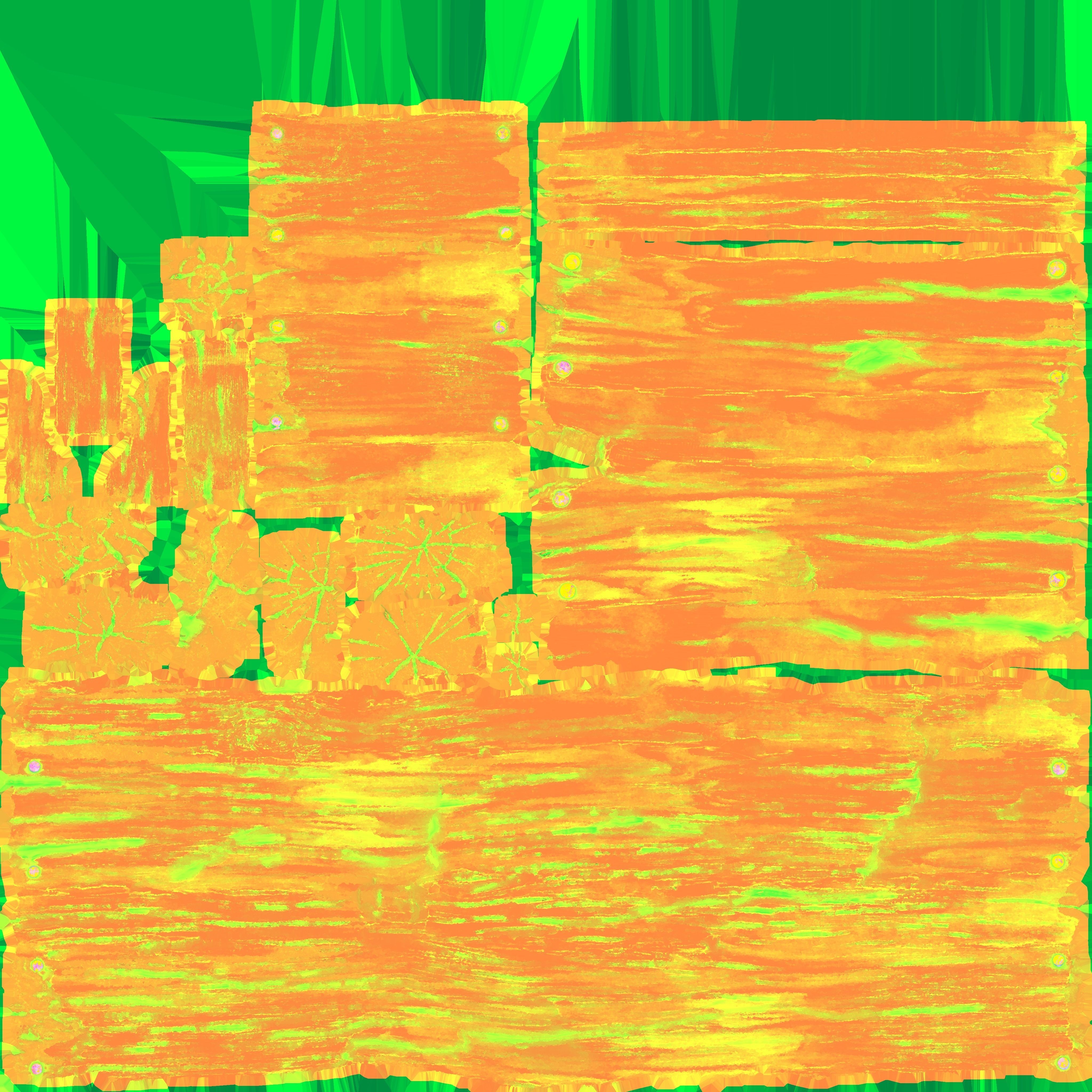 Wooden beams planks floor and balcony pack Low-poly 3D model_17