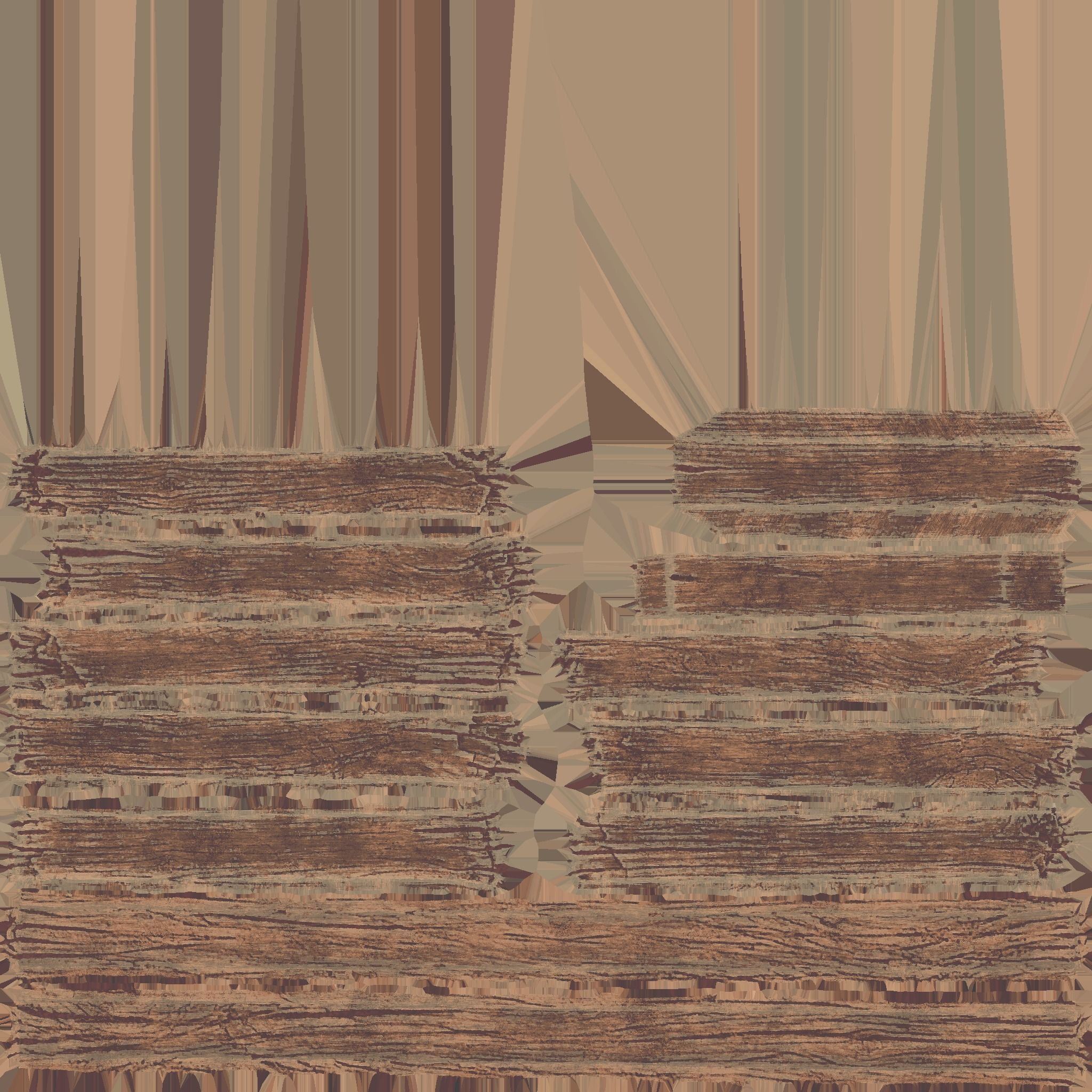 Wooden beams planks floor and balcony pack Low-poly 3D model_14