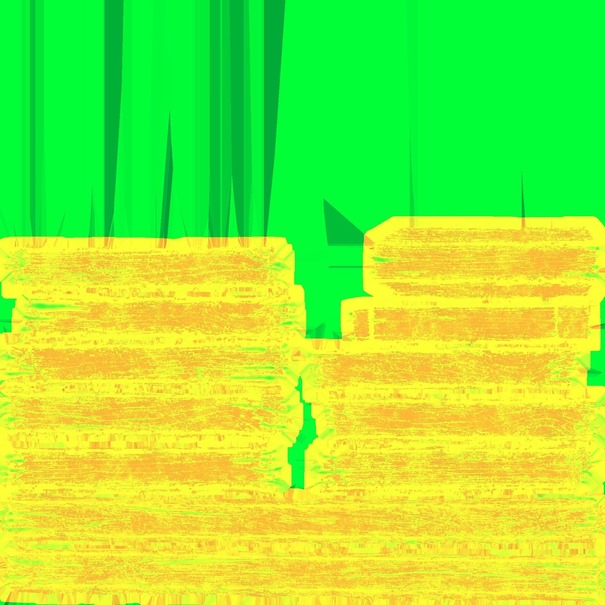 Wooden beams planks floor and balcony pack Low-poly 3D model_16