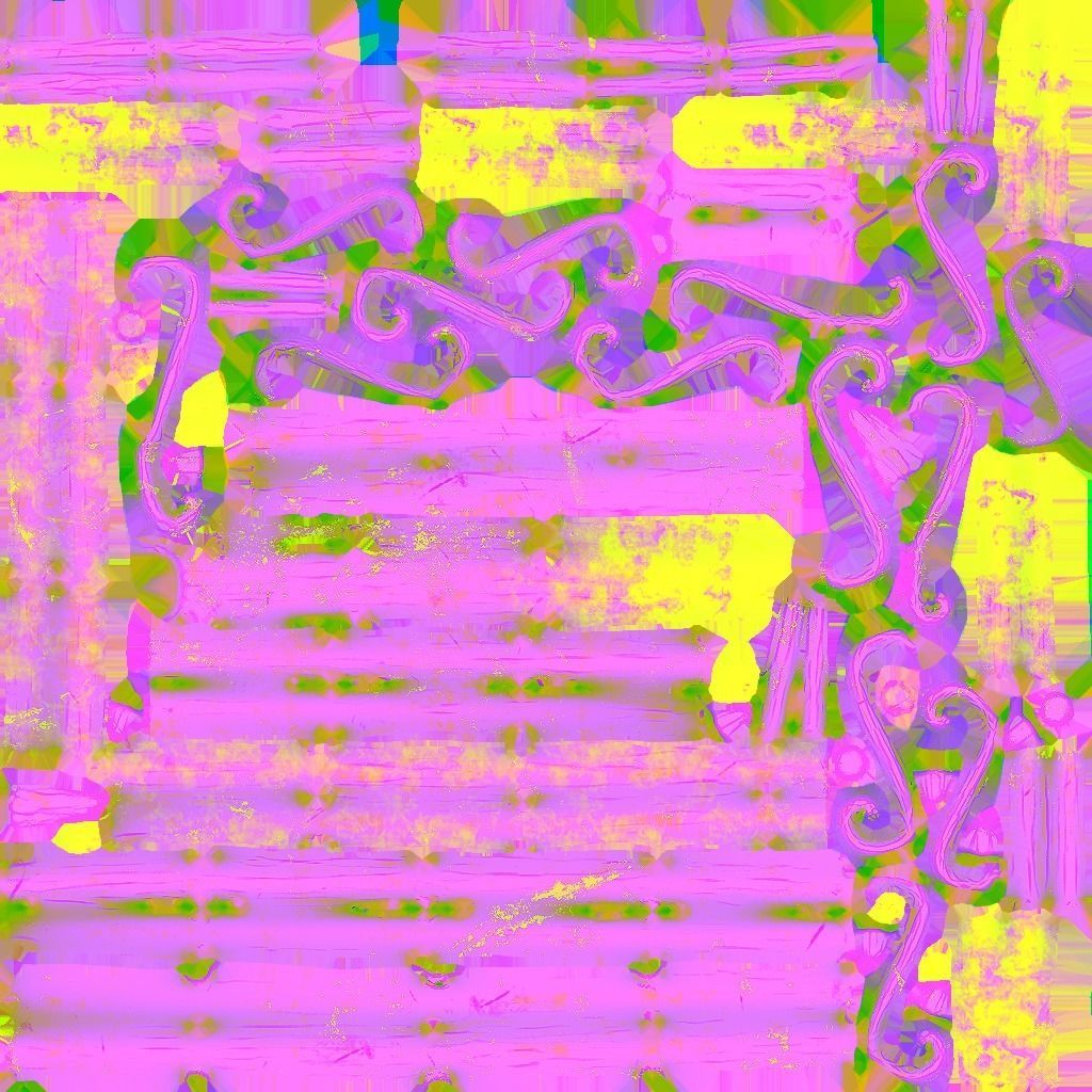 Wooden beams planks floor and balcony pack Low-poly 3D model_13