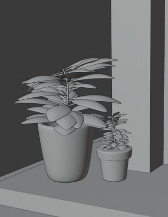 Cartoon house Low-poly 3D model_4