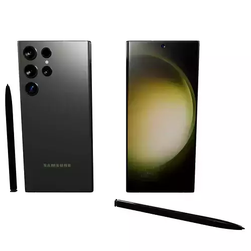 Samsung Galaxy S23 Ultra Green 3D Model Low-poly 3D model