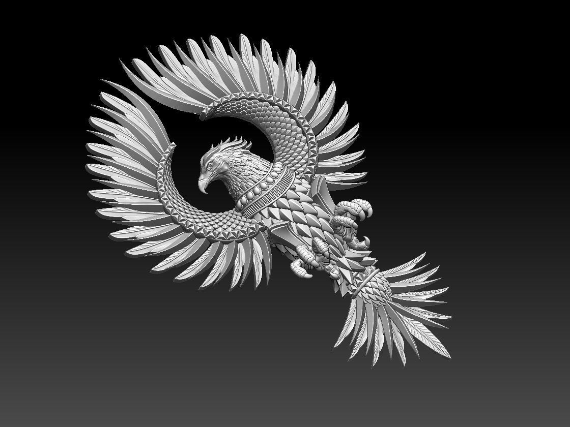 phoenix golden eagle 3D print model_4