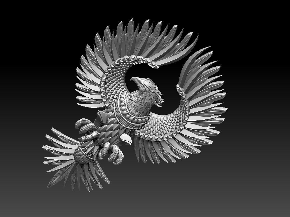phoenix golden eagle 3D print model_8