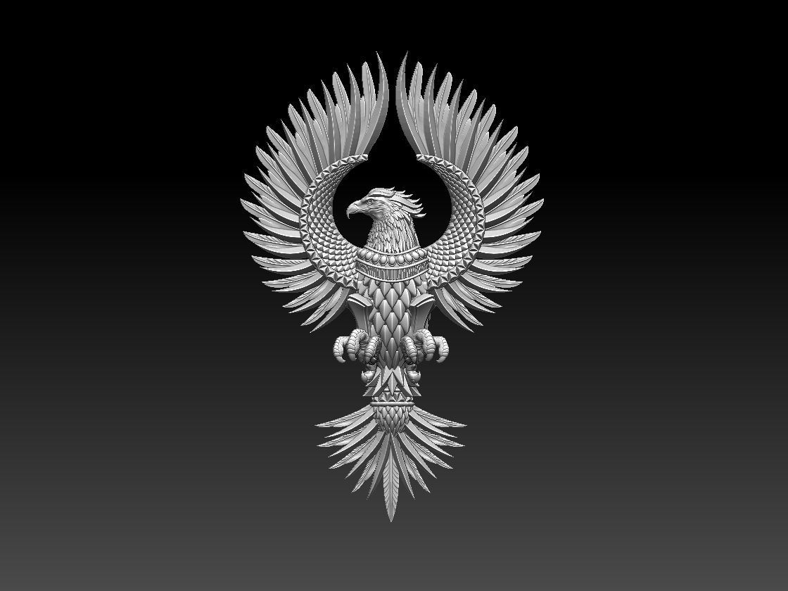 phoenix golden eagle 3D print model_11