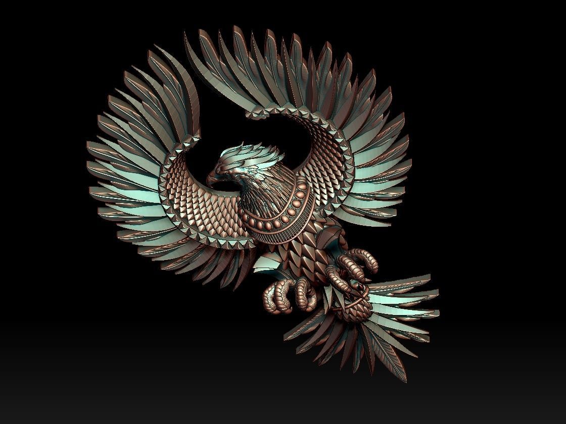 phoenix golden eagle 3D print model_12