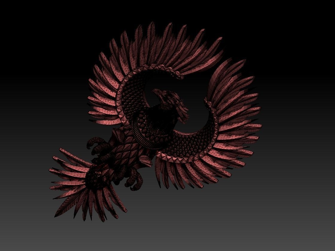phoenix golden eagle 3D print model_13