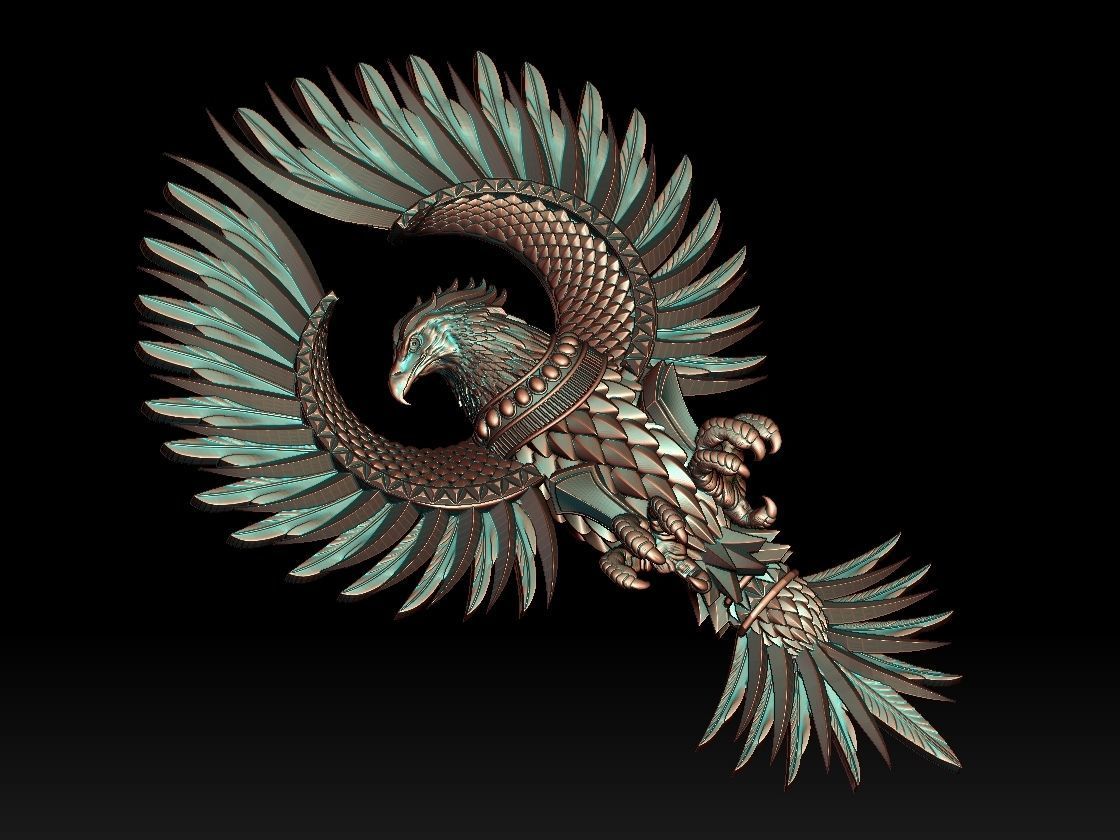 phoenix golden eagle 3D print model_5