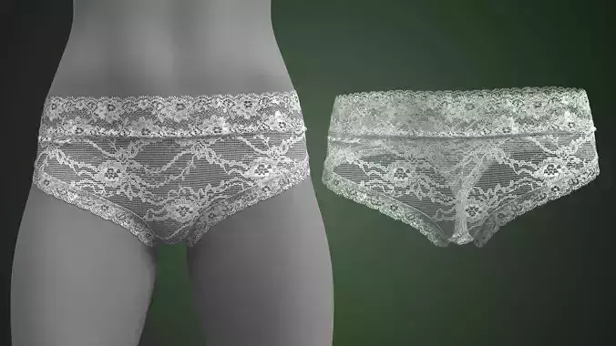 Lace Underwear Fitted to Gen8 Body Mesh