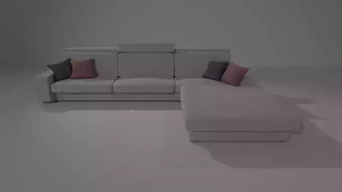 Divano in Tessuto con Penisola