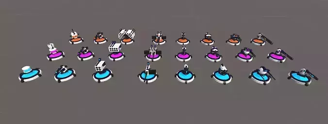 Tower defense pack 3D model