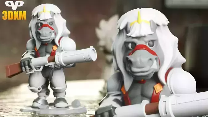 Bravestarr Thirty-Thirty Chibi STL for 3D Printing ChibiSTL 3DXM 3D print model