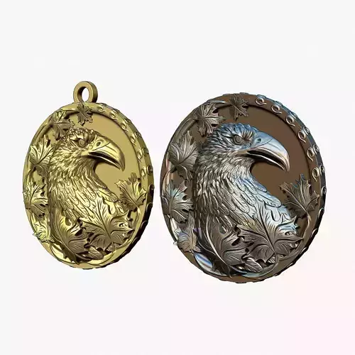 CROW MEDALLION