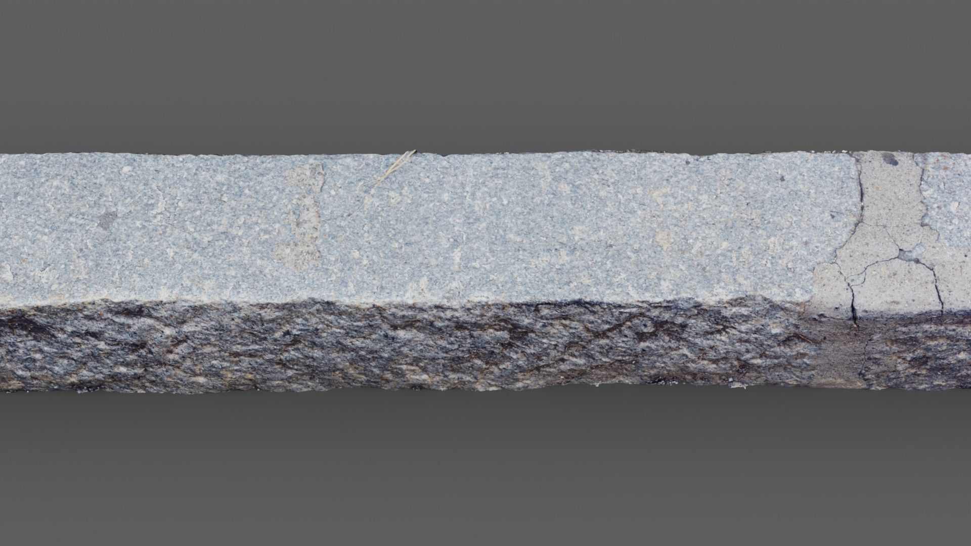 Street granite border raw scan 3D model_4