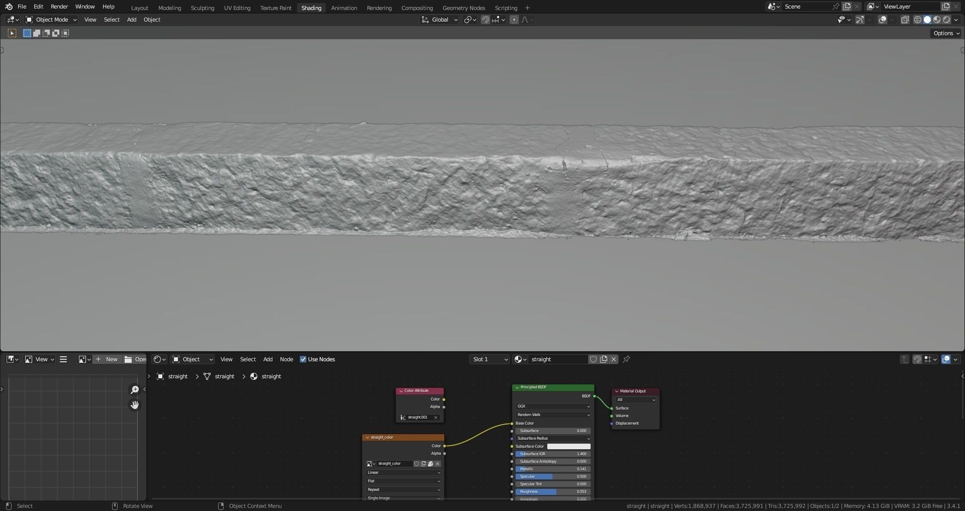 Street granite border raw scan 3D model_22