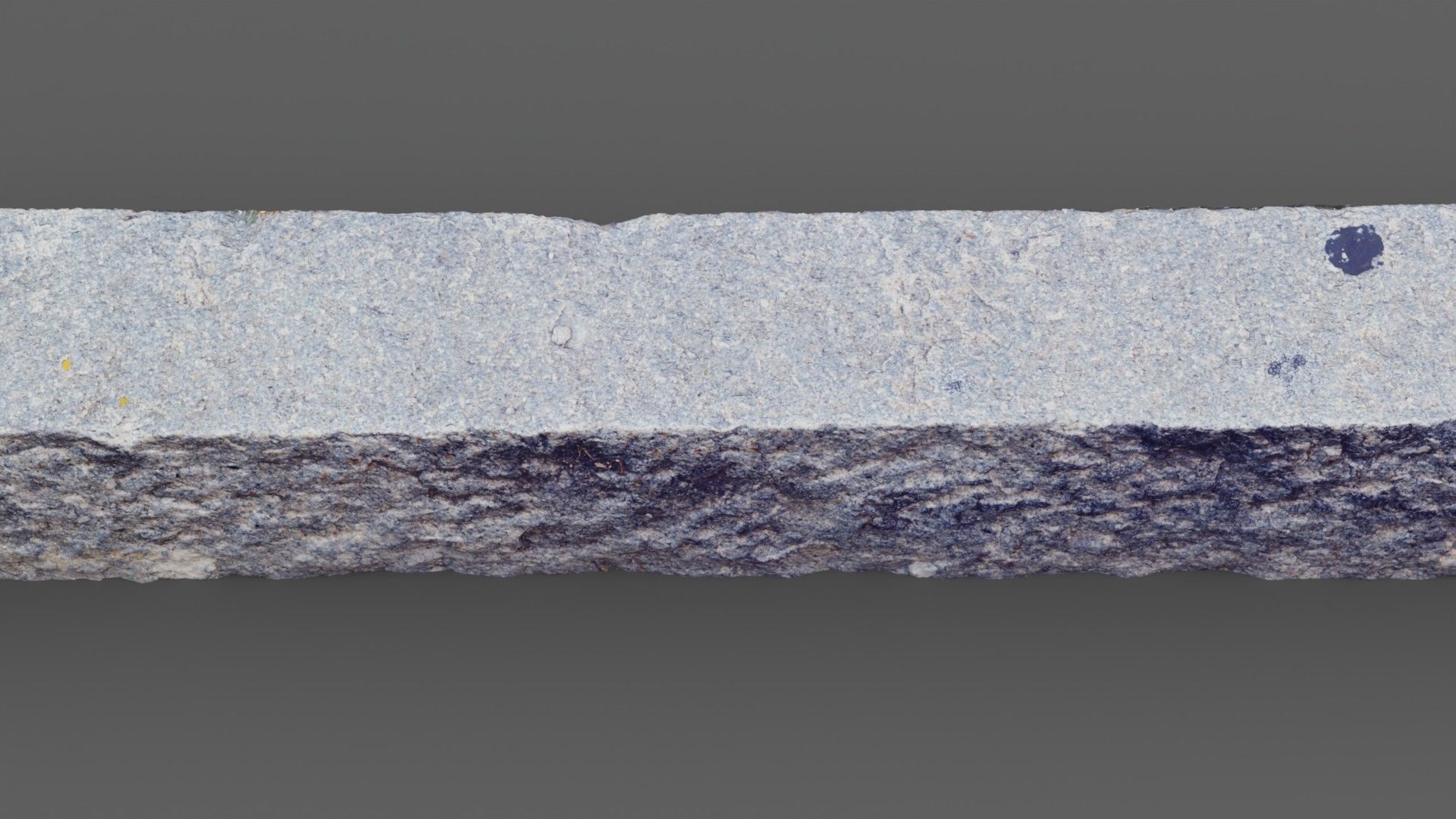 Street granite border raw scan 3D model_7