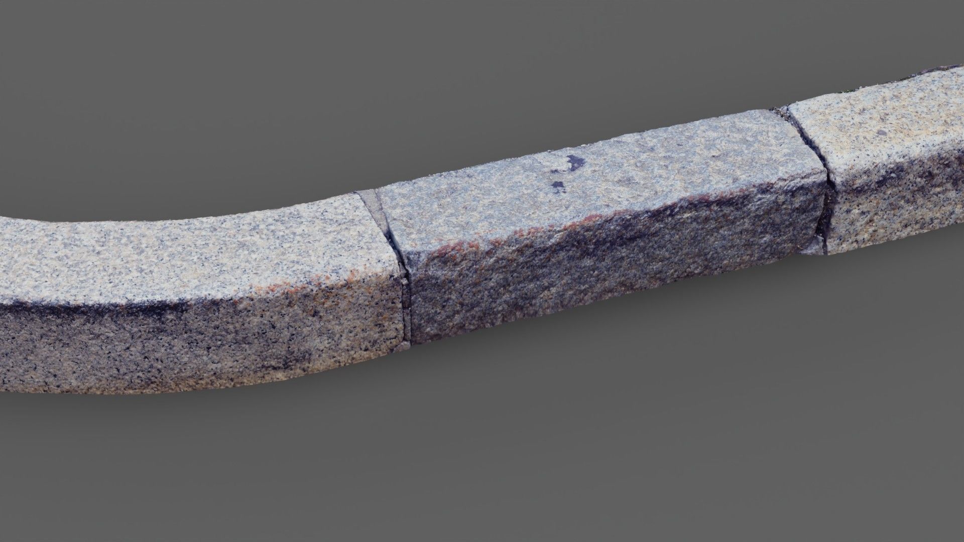 Street granite border raw scan 3D model_17