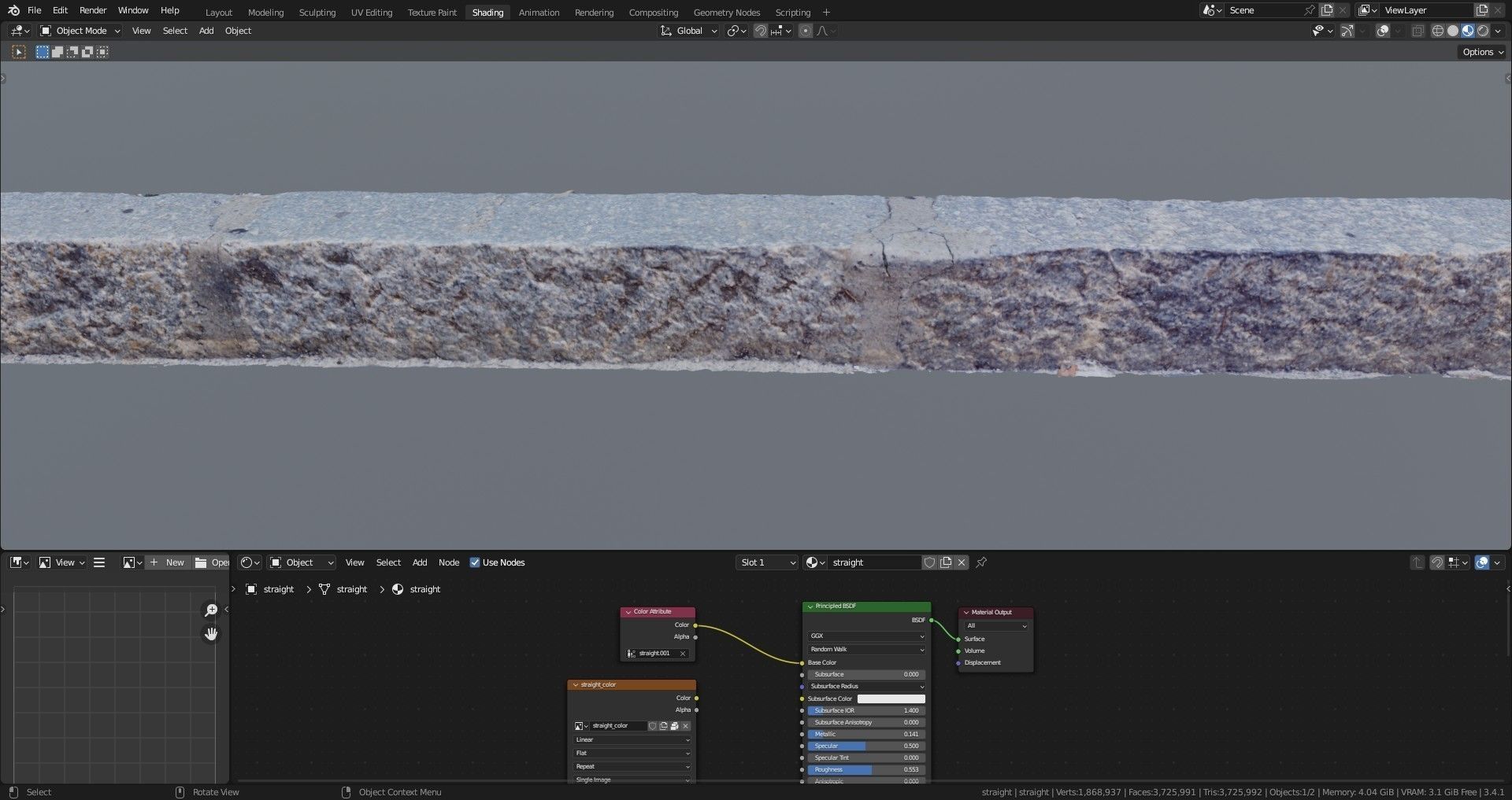 Street granite border raw scan 3D model_20