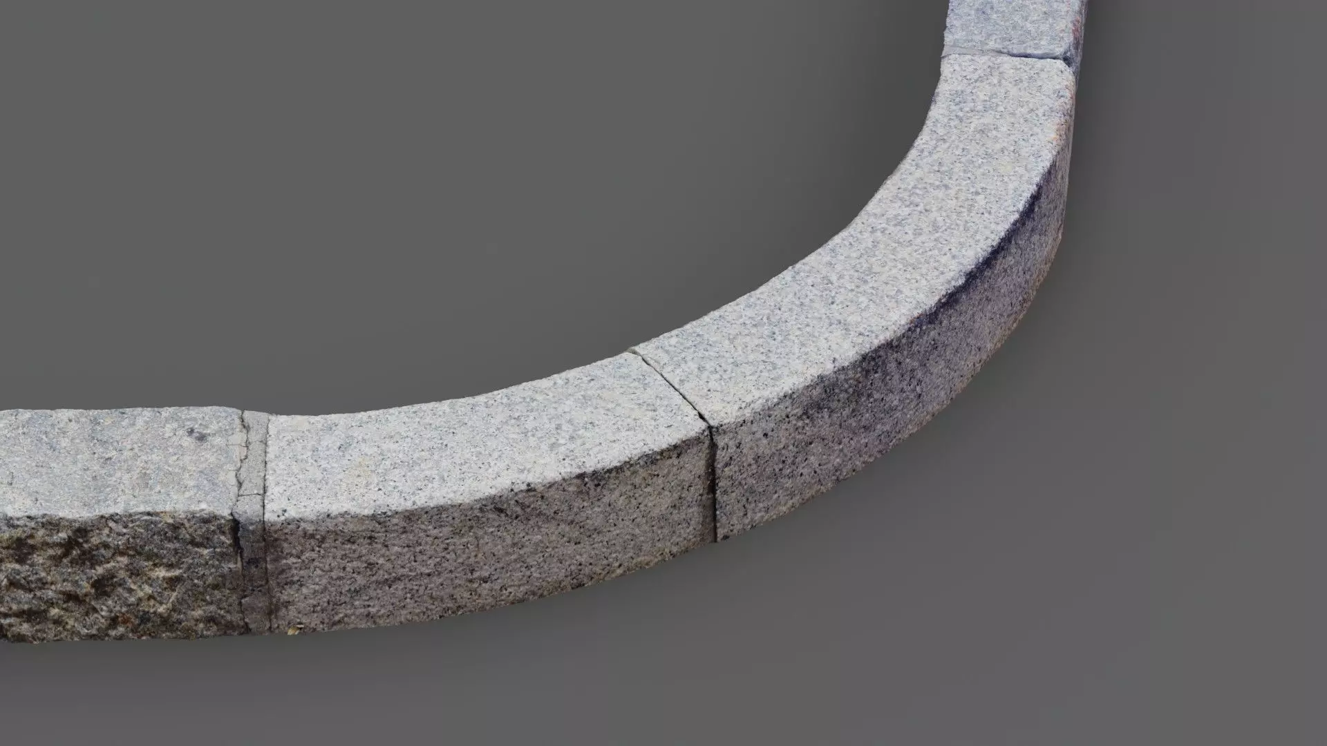 Street granite border raw scan 3D model_0
