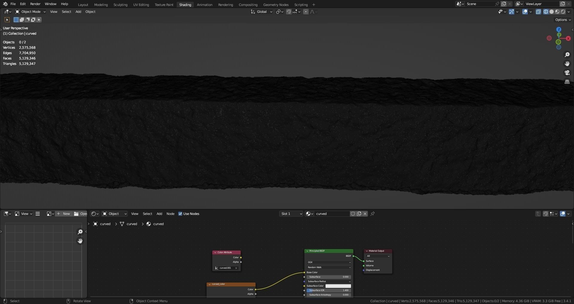 Street granite border raw scan 3D model_24
