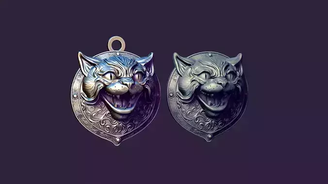 CAT MEDALLION 3D print model