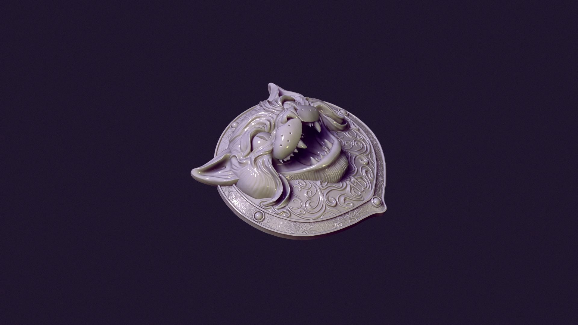 CAT MEDALLION 3D print model_6